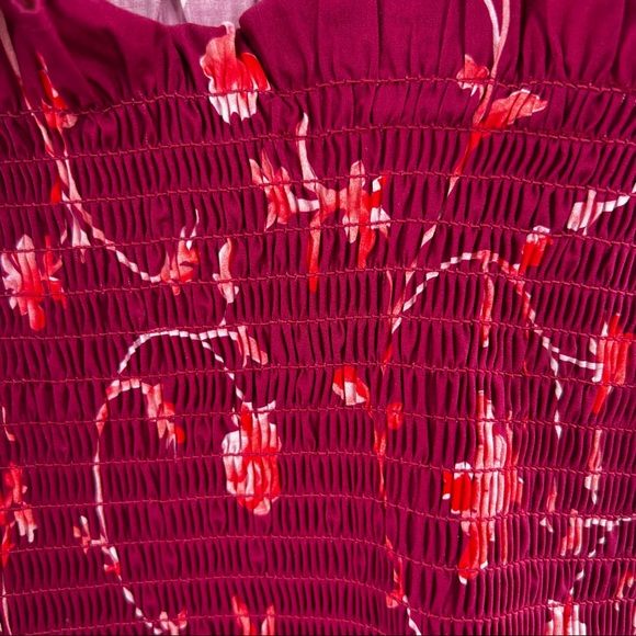 NWT HILL HOUSE Ellie Nap Dress Burgundy Botanical - Picture 9 of 15